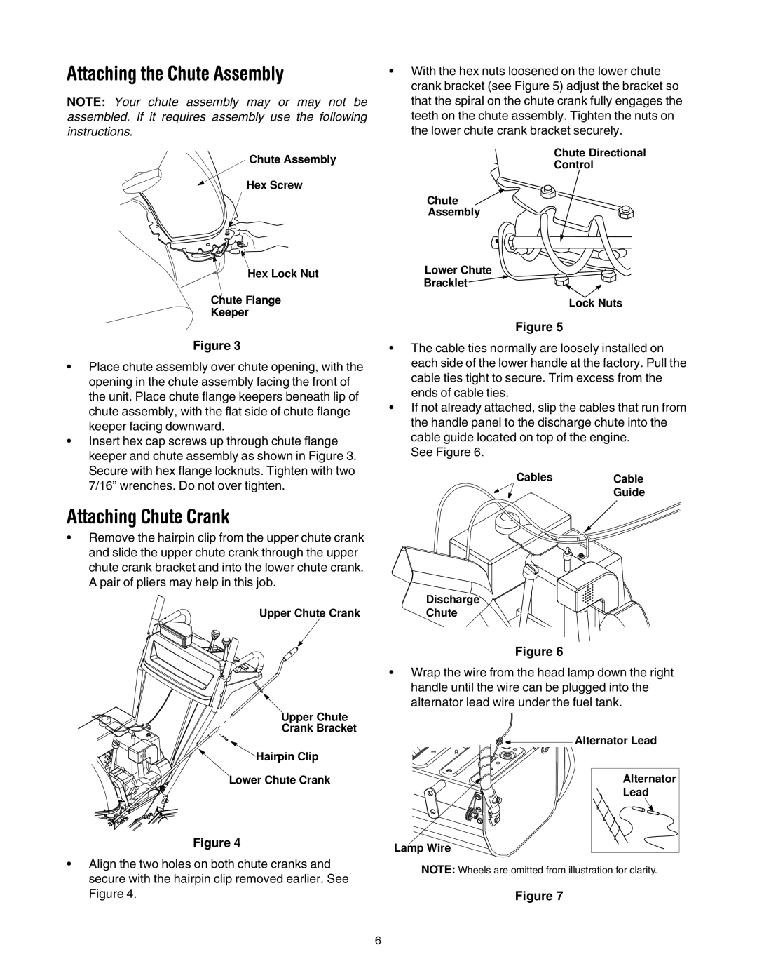 MTD OGST-3106 manual Attaching the Chute Assembly, Attaching Chute Crank 