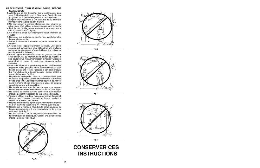 MTD PS manual Conserver CES Instructions 