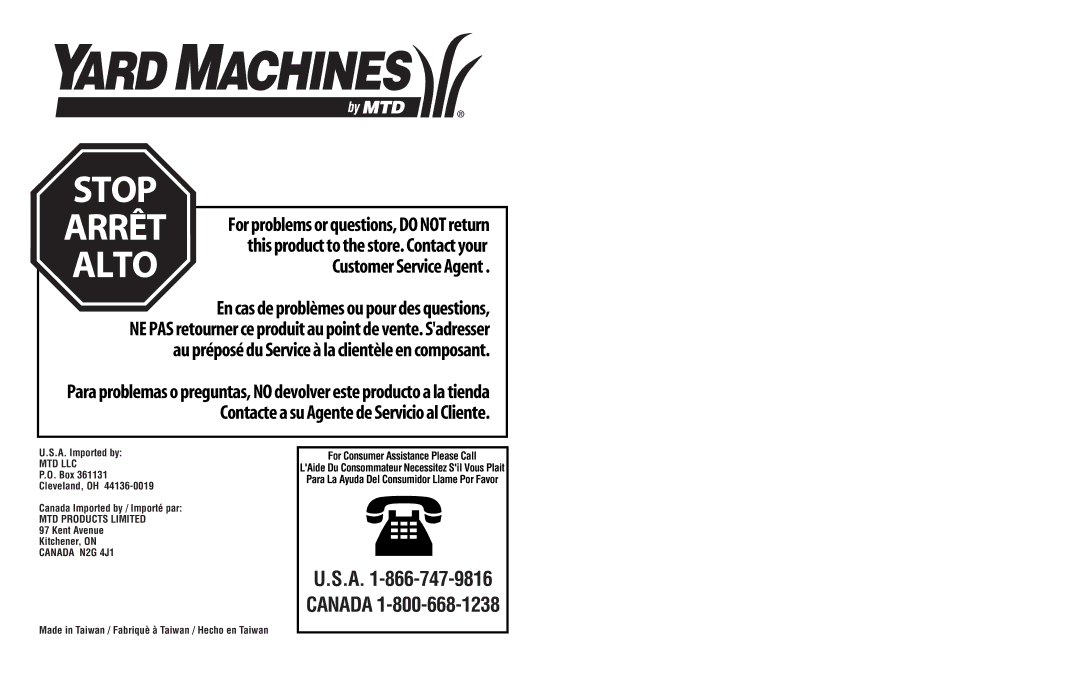 MTD PS manual Stop 