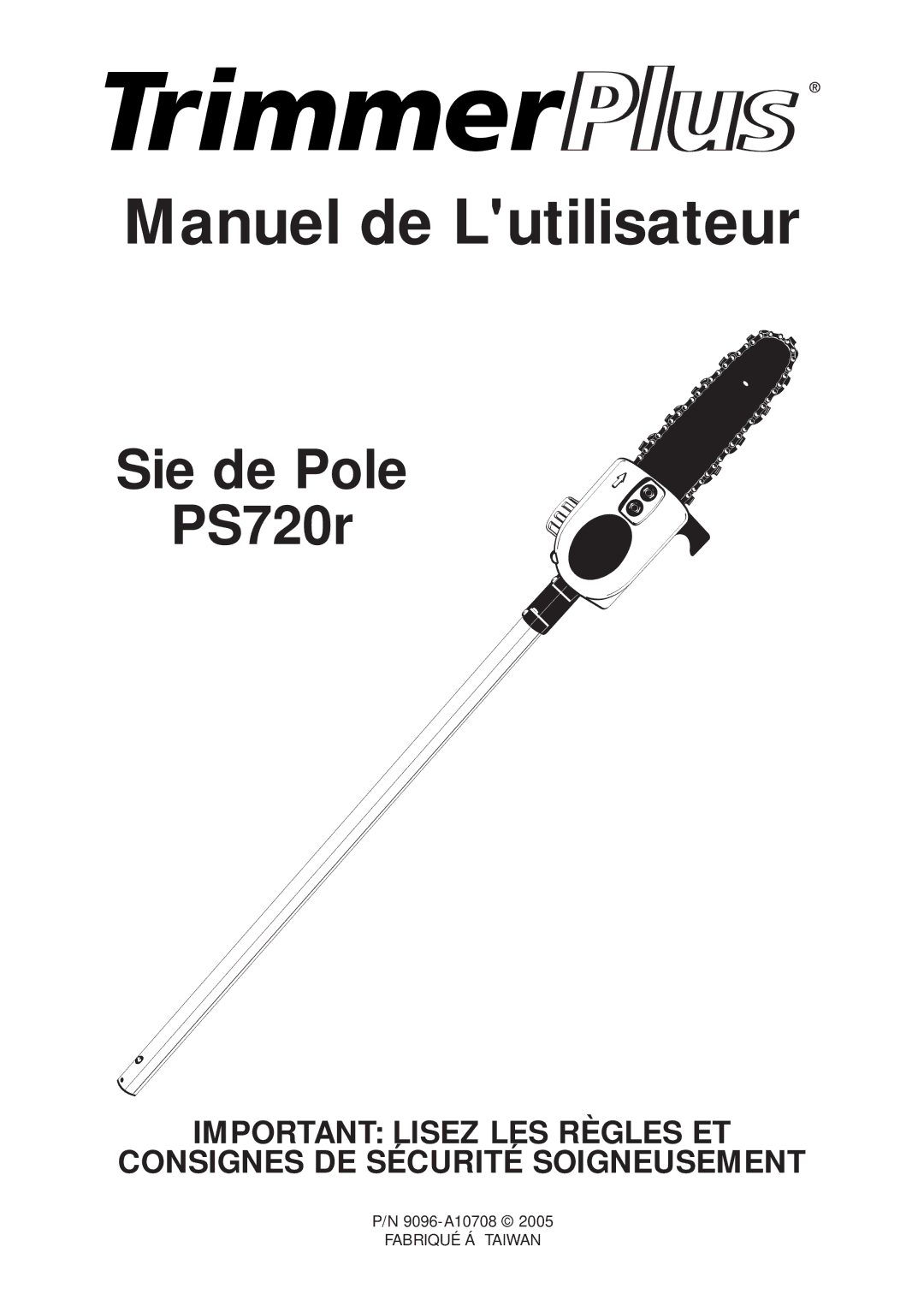 MTD PS720r manual Manuel de Lutilisateur 