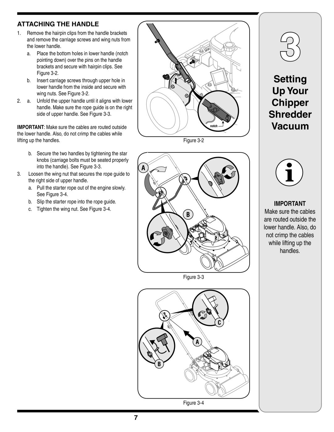 MTD Series 020 warranty Attaching the Handle, Into the handle. See Figure 