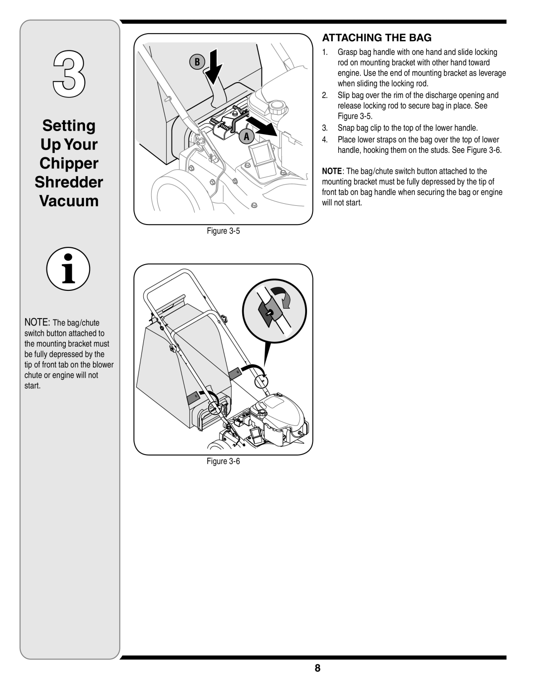 MTD Series 020 warranty Chipper Shredder, Attaching the BAG 