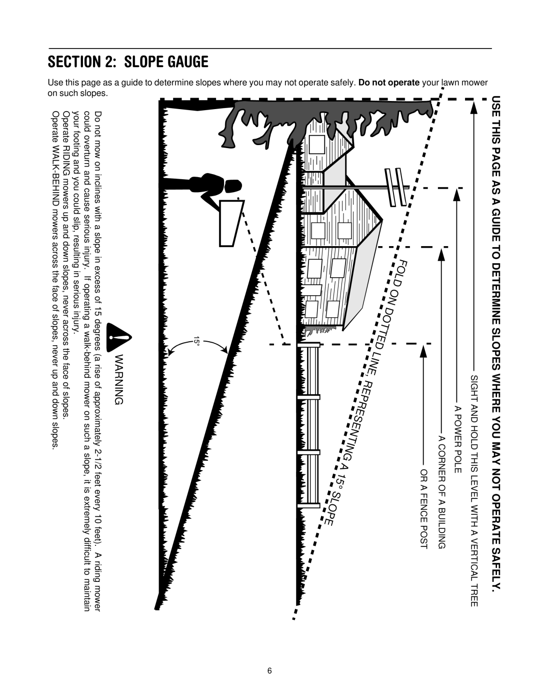 MTD Series 070 manual Slope Gauge, On such slopes 