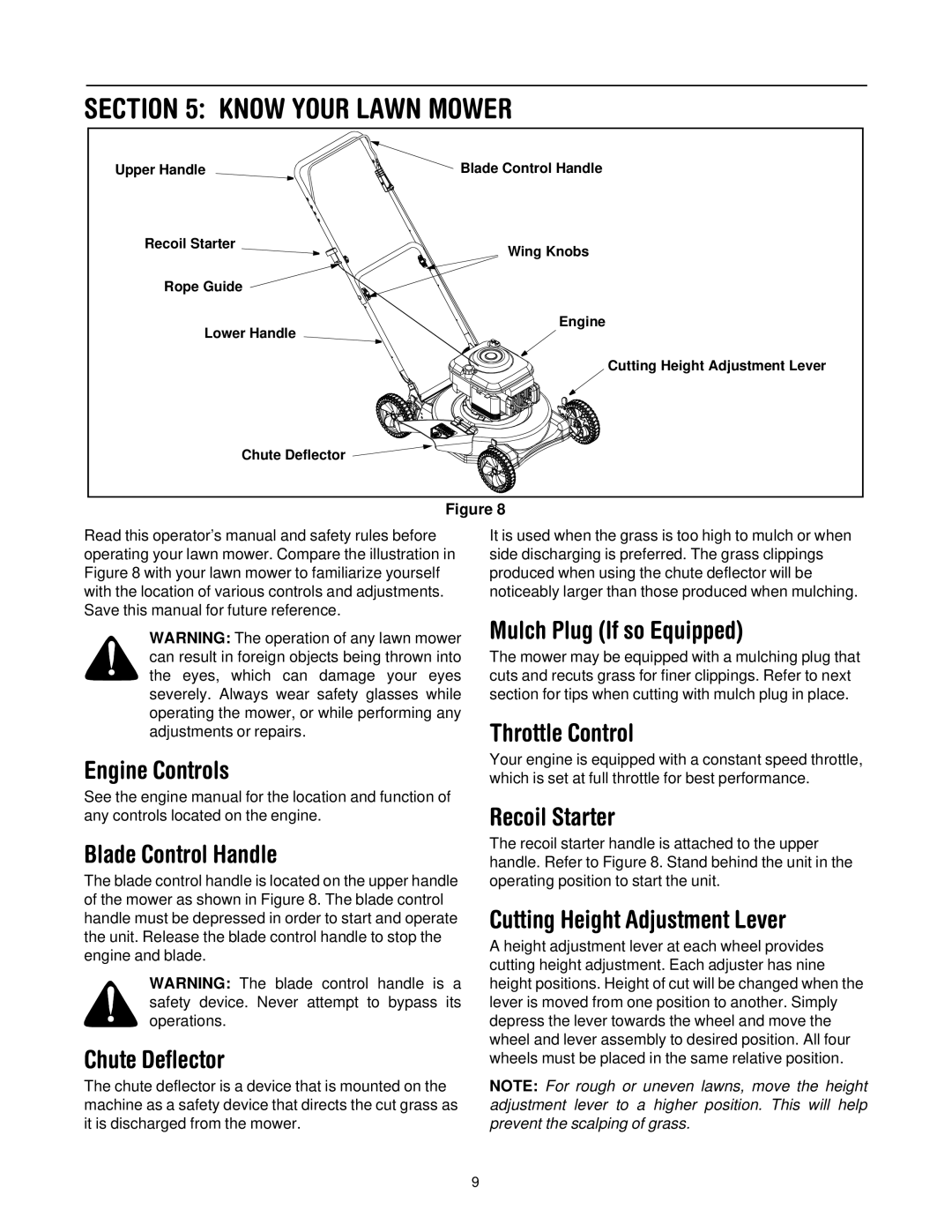 MTD Series 070 manual Know Your Lawn Mower 