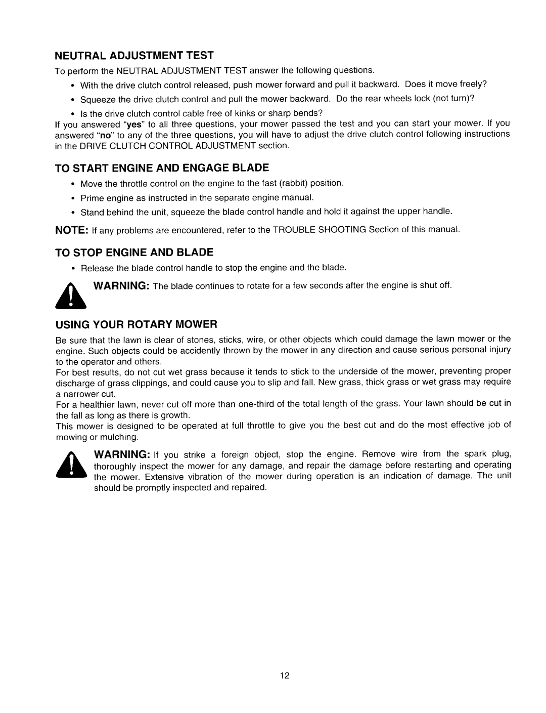 MTD Series 12A-979-401 manual 