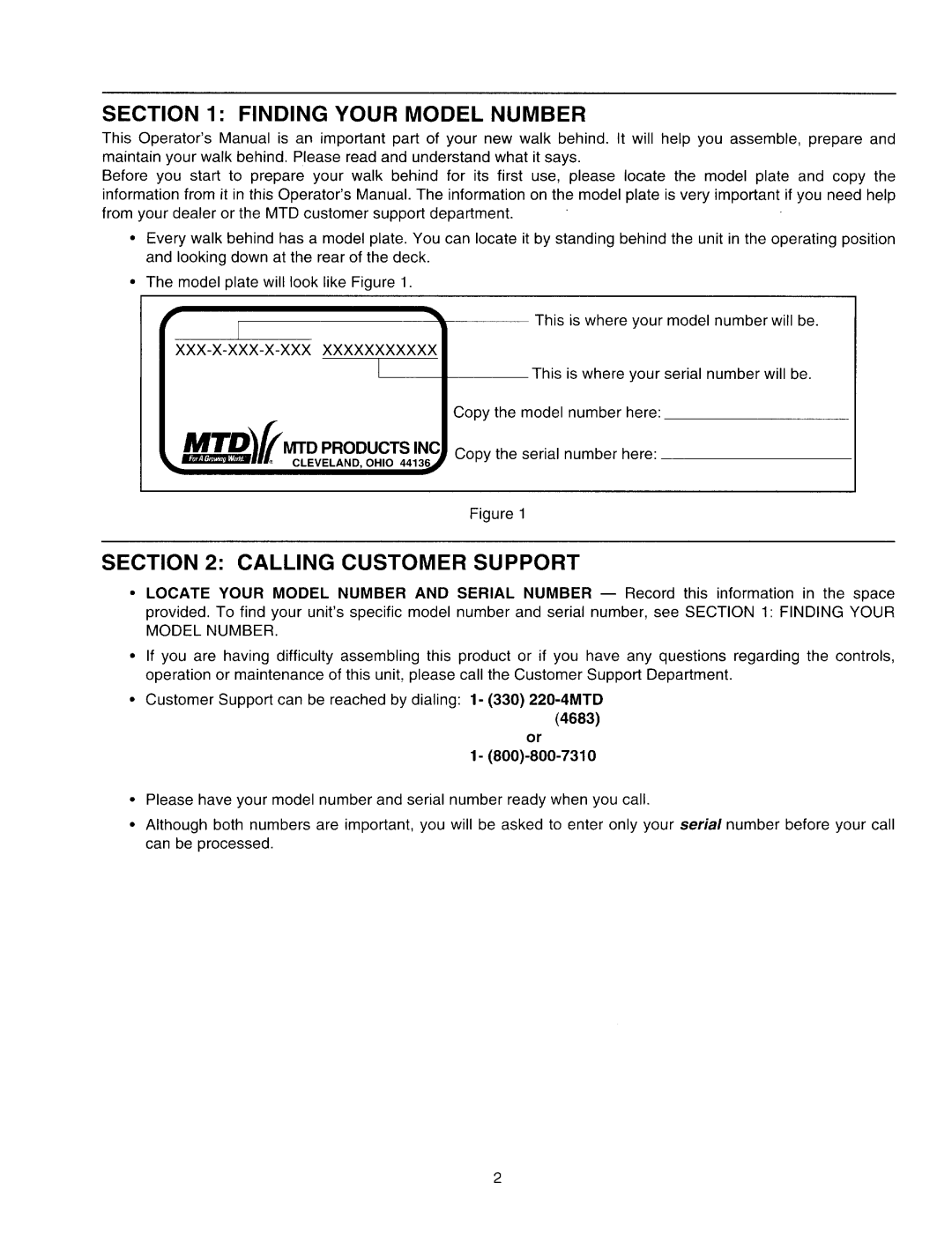 MTD Series 12A-979-401 manual 