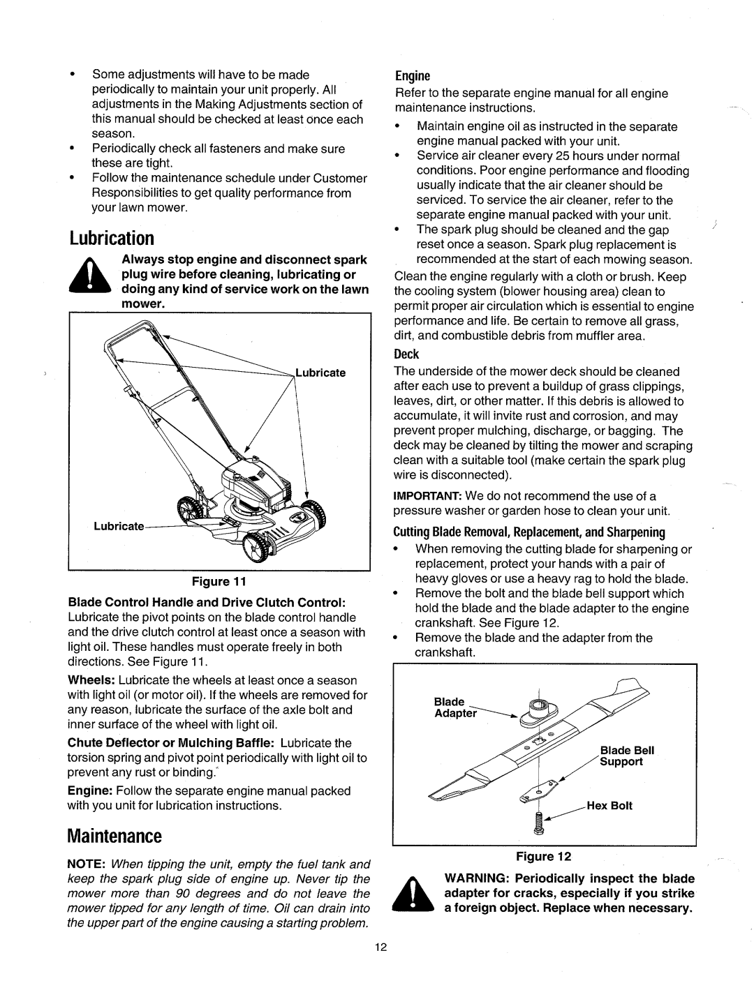 MTD Series 260 Thru 279 manual 