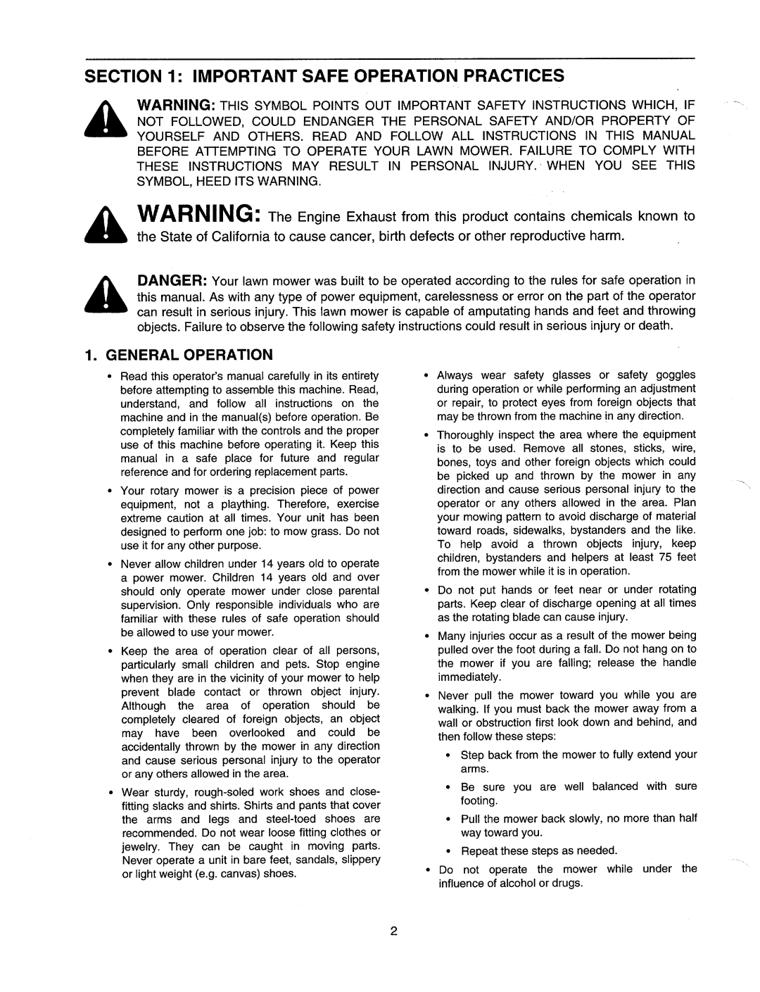 MTD Series 410 through 429 manual 