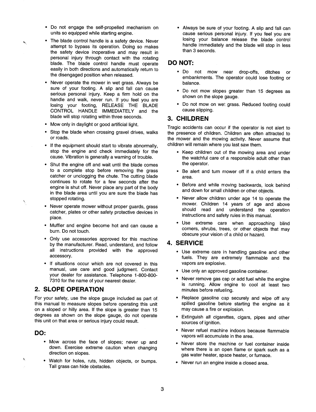 MTD Series 410 through 429 manual 