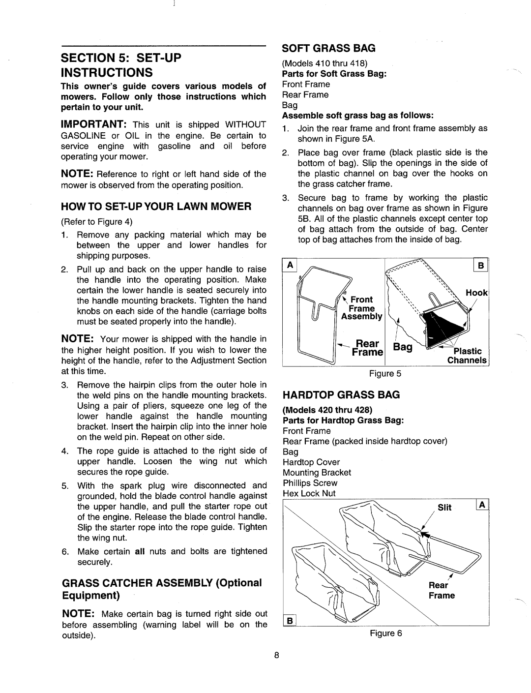 MTD Series 410 through 429 manual 