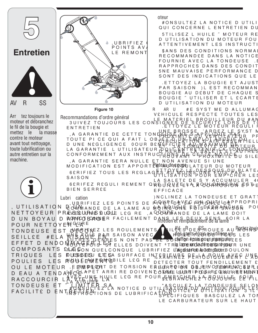 MTD Series 410 warranty Moteur, Lame la de remplacement et Entretien, Efficace, Coupe de Plateau 