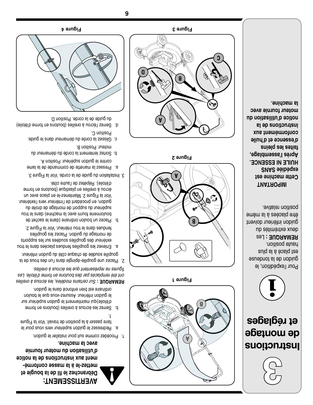 MTD Series 410 warranty Remarque 