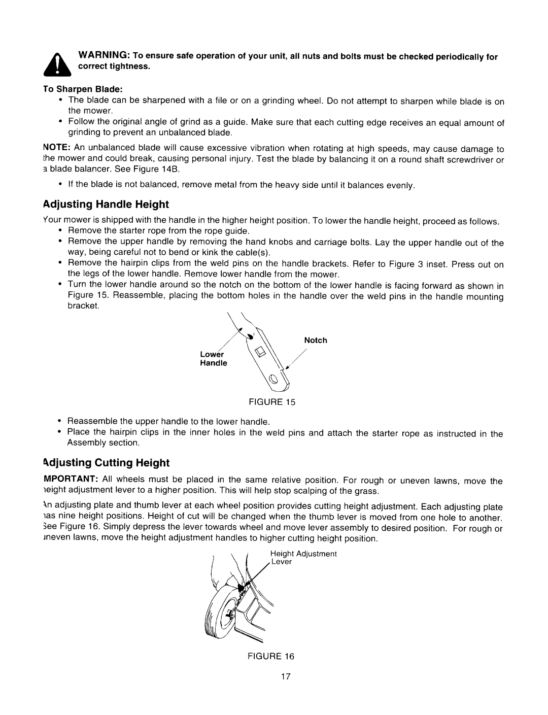 MTD Series 500 through 509 manual 