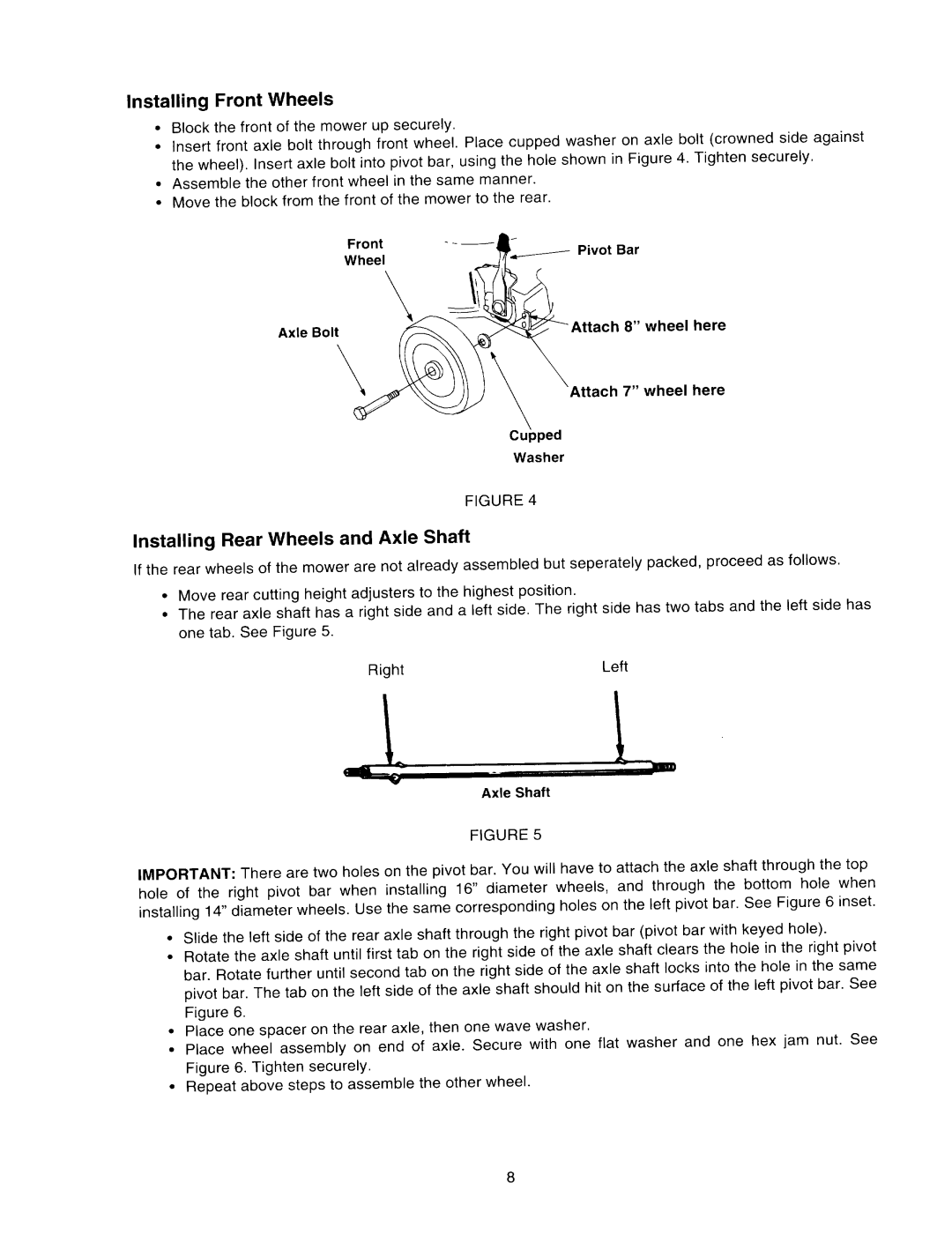 MTD Series 500 through 509 manual 