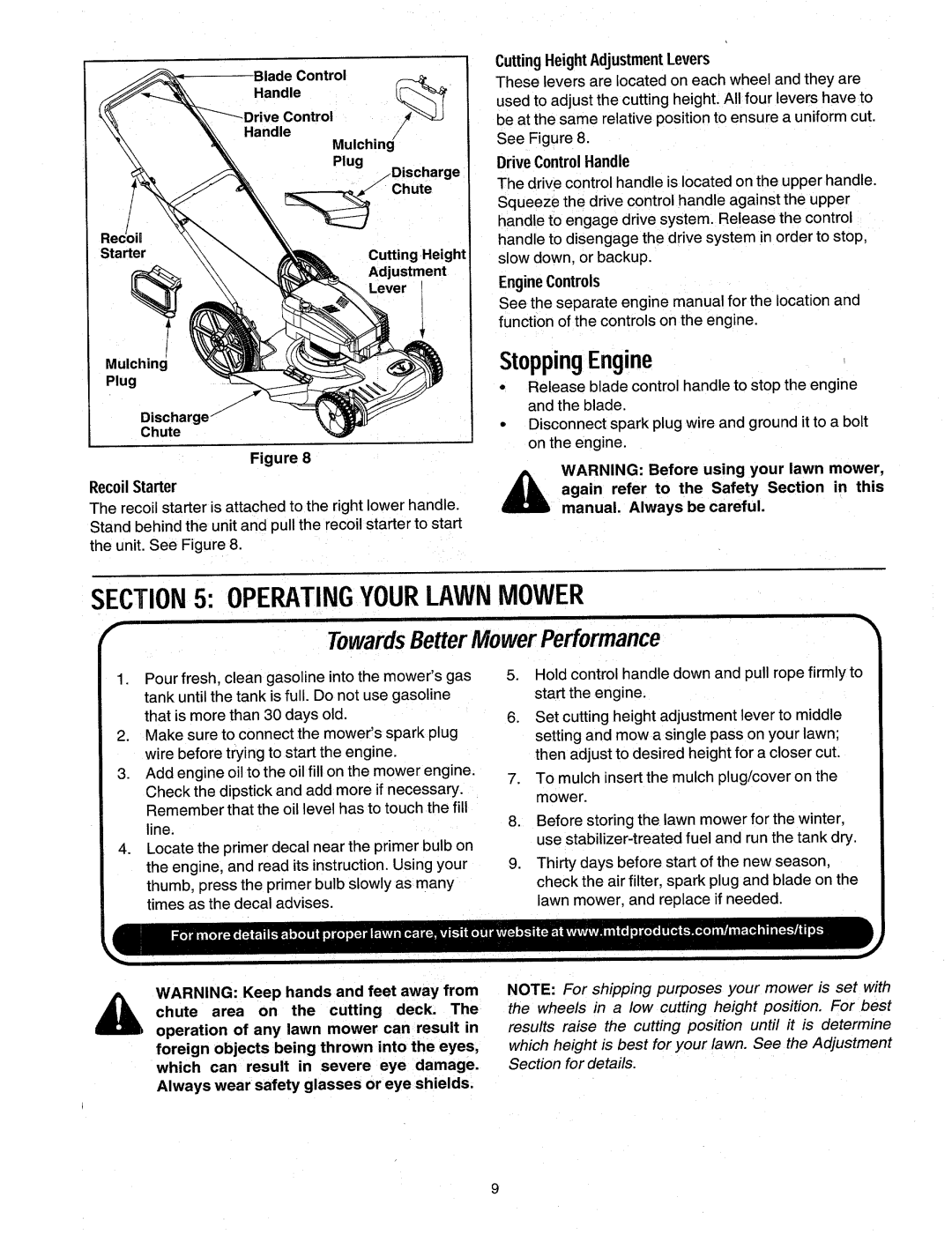 MTD Series 520 Thru 530 manual 