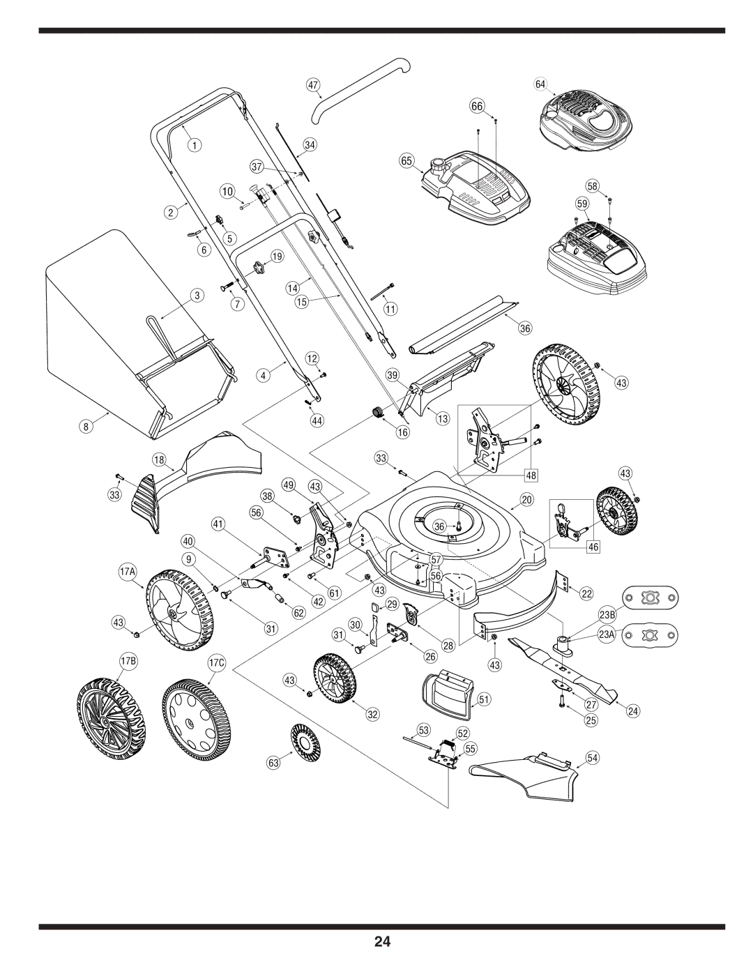 MTD Series 54M warranty 17A 17B17C 23B 23A 