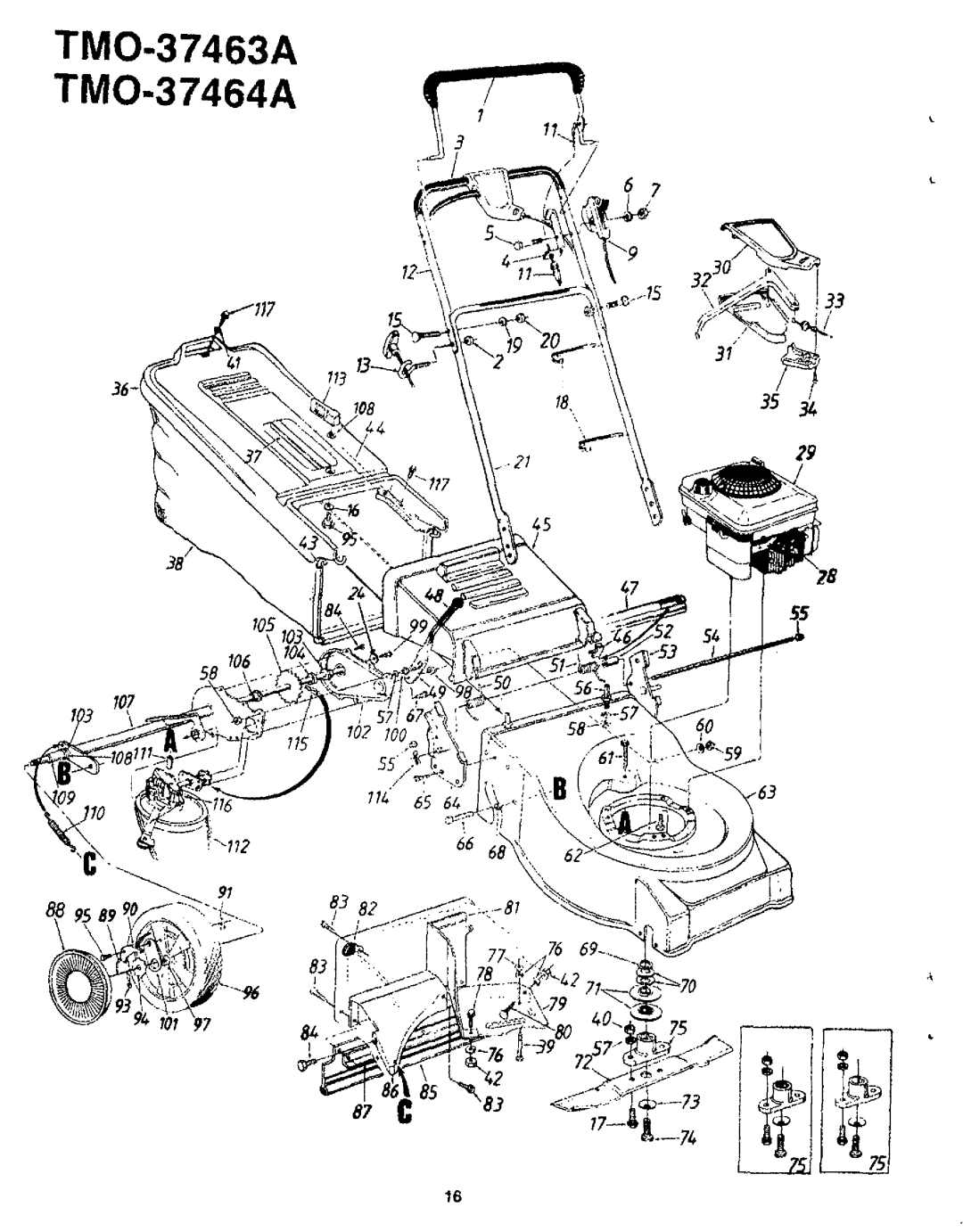 MTD TMO-37464A, TMO-37463A manual 