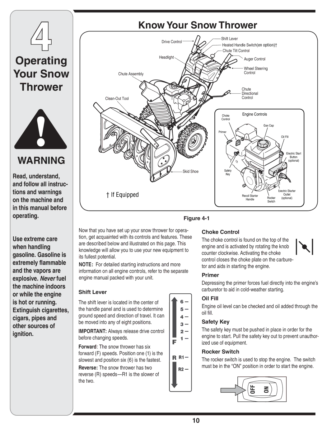 MTD Troy-Bilt warranty Operating Your Snow Thrower, Know Your Snow Thrower 