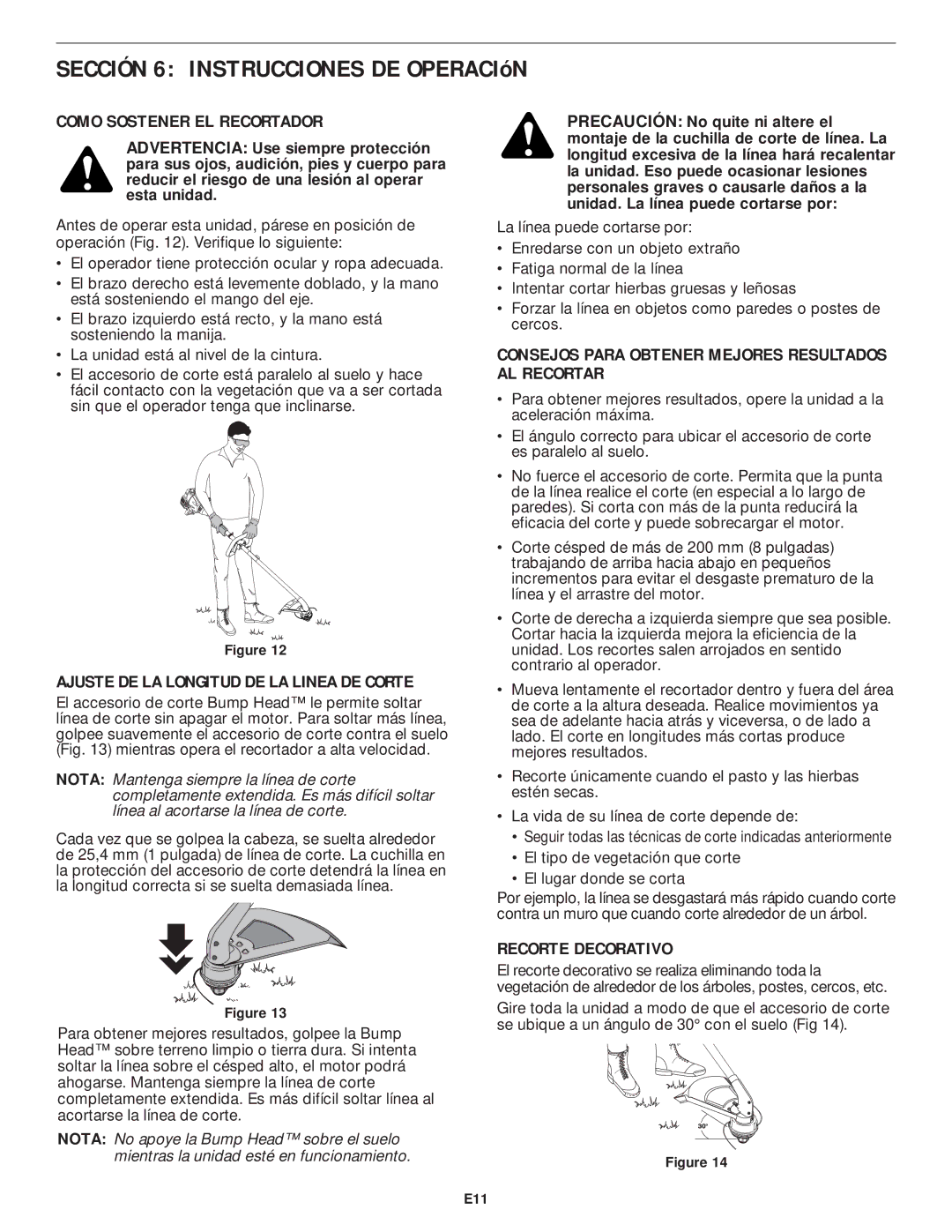 MTD YM75 manual Como Sostener EL Recortador, Consejos Para Obtener Mejores Resultados AL Recortar, Recorte Decorativo 