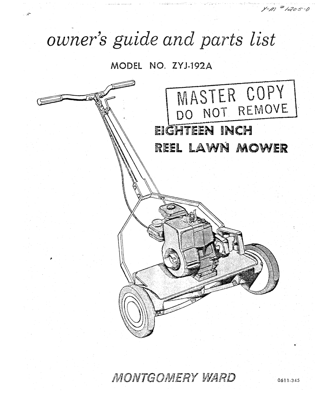 MTD ZYJ-192A manual 