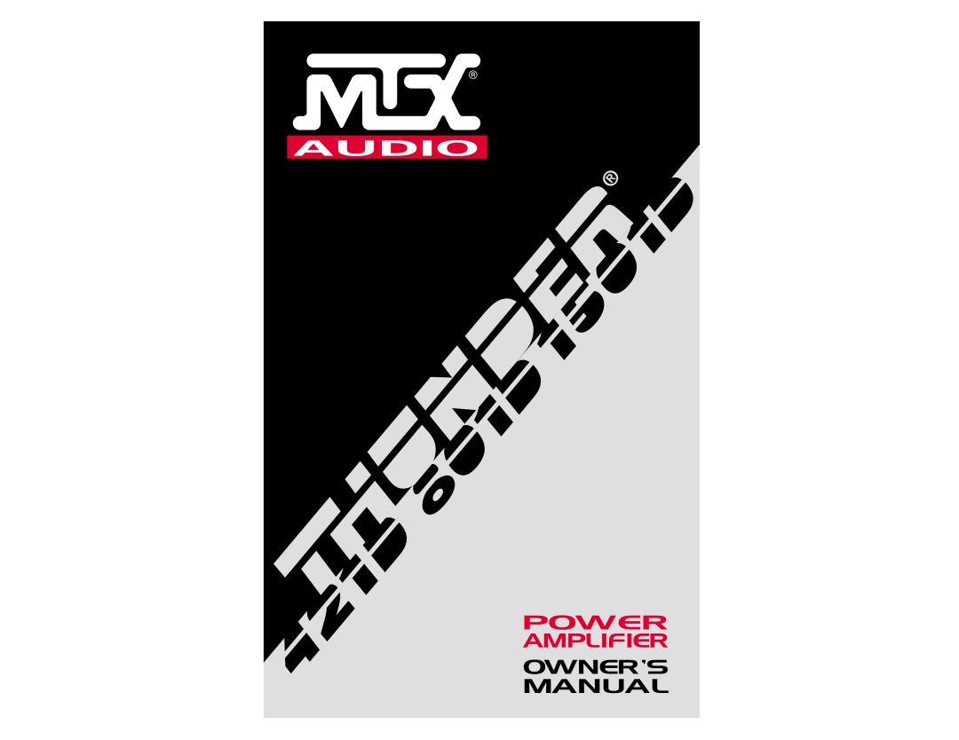 MTX Audio 421D owner manual Power, Manual, Amplifier Owner’S 