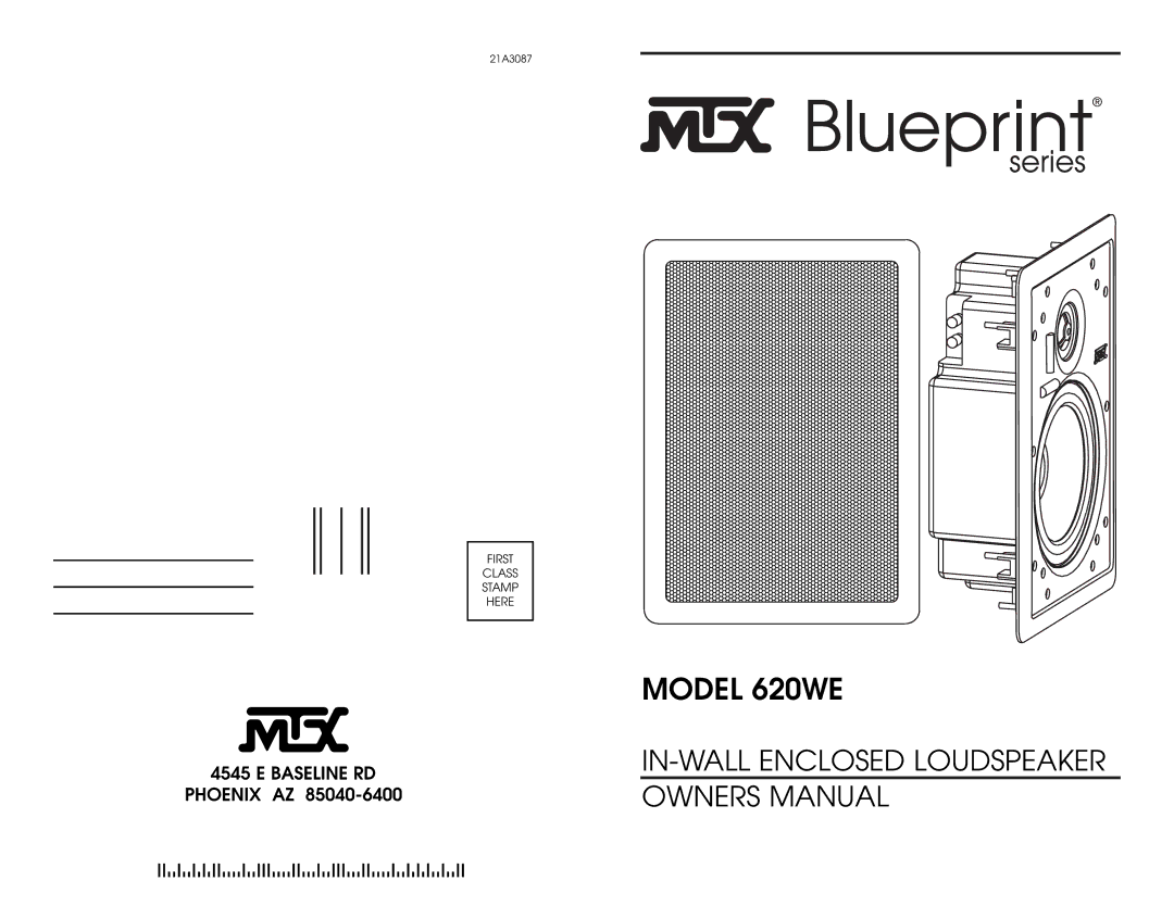 MTX Audio owner manual Model 620WE, Baseline RD 