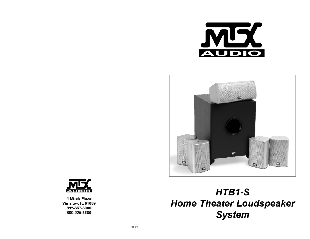 MTX Audio HTB1-S manual 