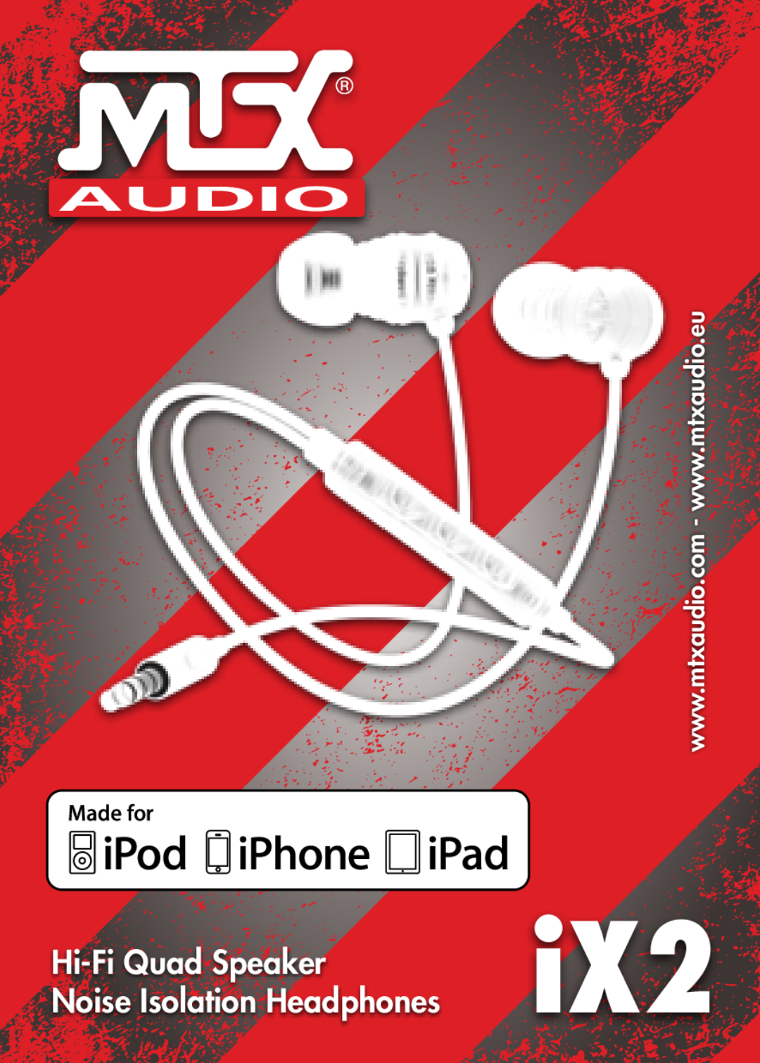 MTX Audio iX2 manual Hi-FiQuad Speaker, Noise Isolation Headphones 