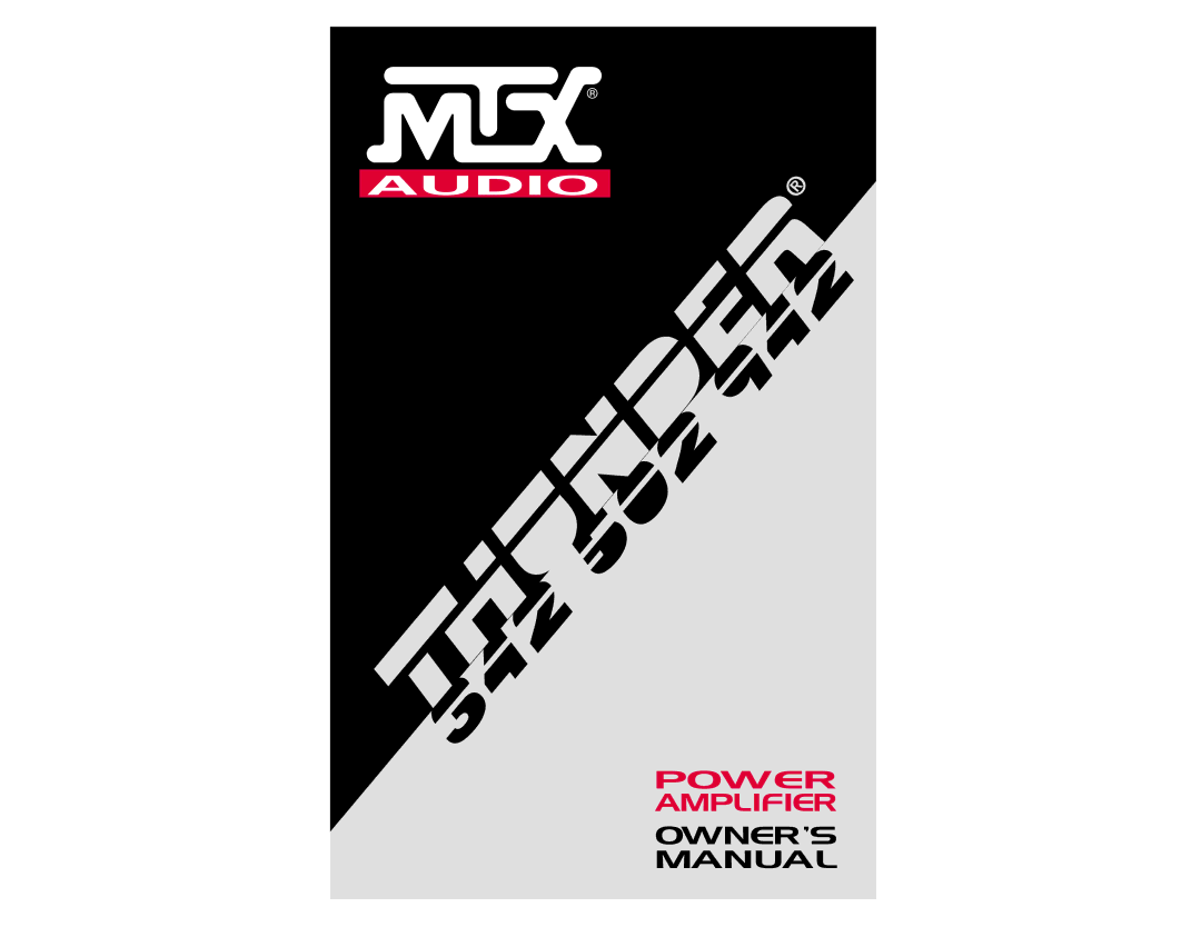 MTX Audio POWER AMPLIFIE owner manual Power 