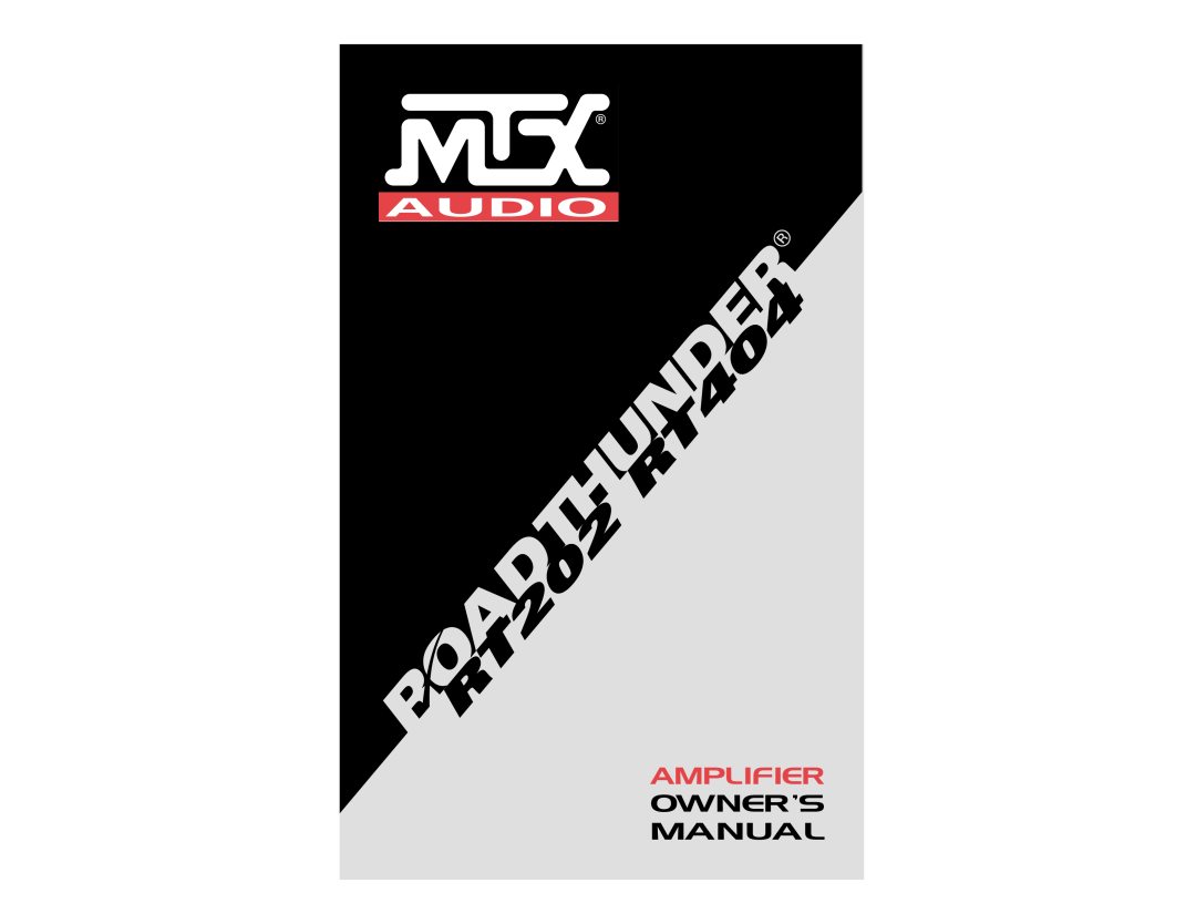 MTX Audio RT202 RT404 owner manual 