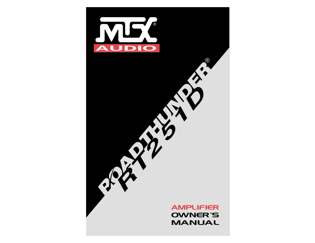MTX Audio RT251D owner manual 