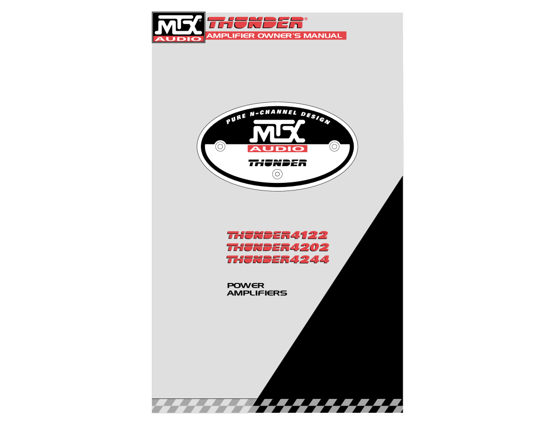 MTX Audio Thunder4202, Thunder4244, Thunder4122 owner manual Power Amplifiers 