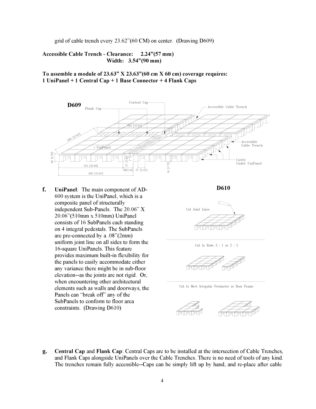 Multi-Link AD-600, ConnectFloor manual D609, D610 