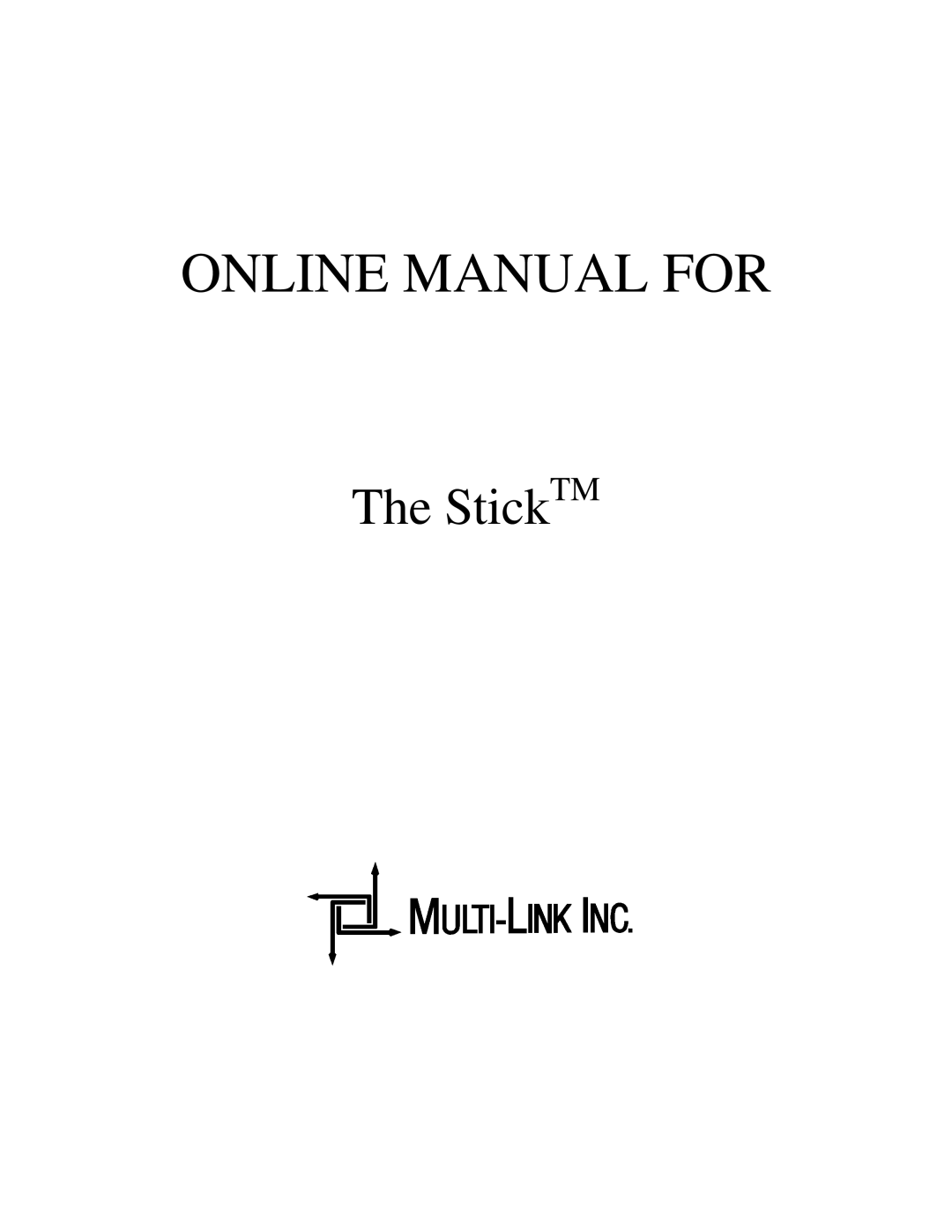 Multi-Link Stick manual Online Manual for 