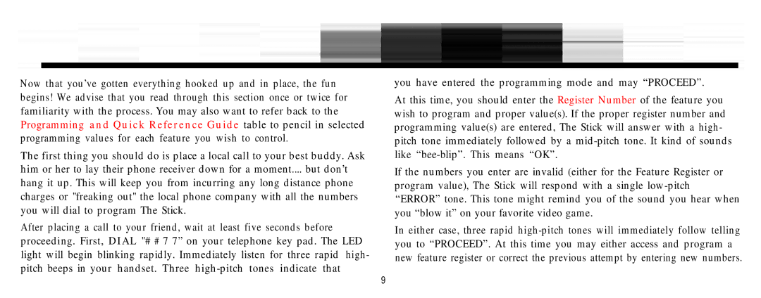 Multi-Link Stick manual 