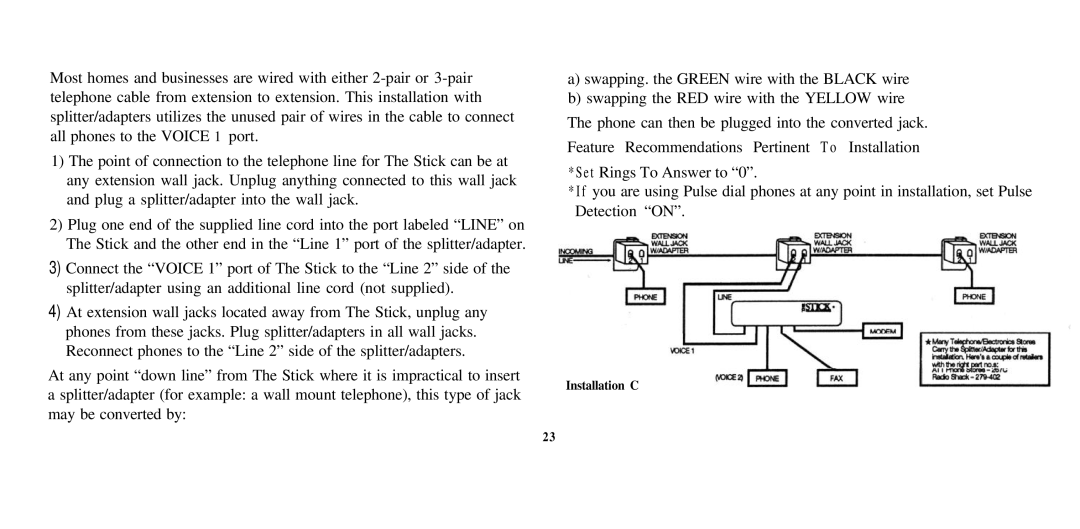 Multi-Link Stick manual Installation C 