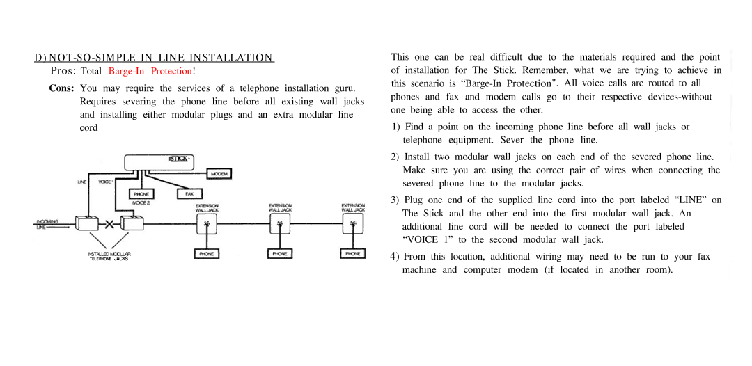 Multi-Link Stick manual Installed Modular 