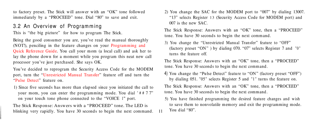 Multi-Link Voice/Fax/Modem Call Processor manual An Overview of Programming 