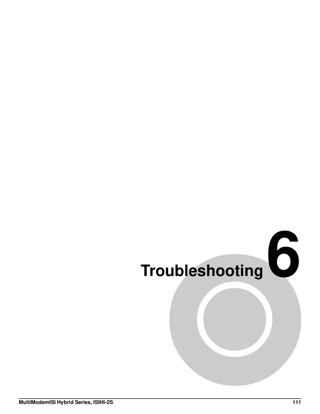 Multi Tech Equipment ISIHI-2S manual Troubleshooting 