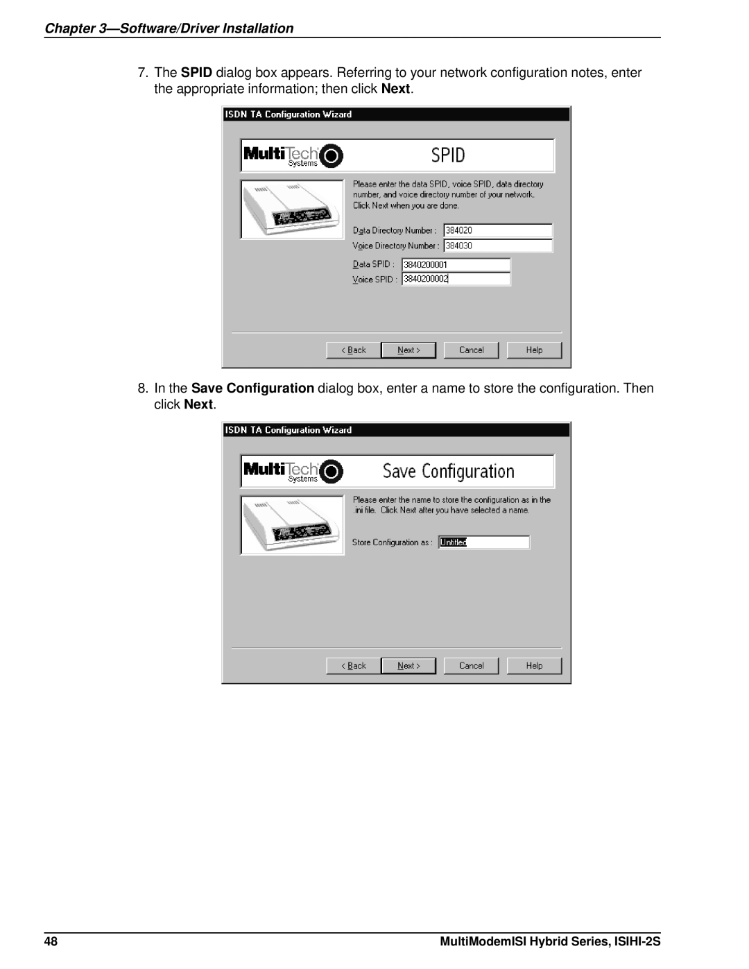 Multi Tech Equipment ISIHI-2S manual Software/Driver Installation 