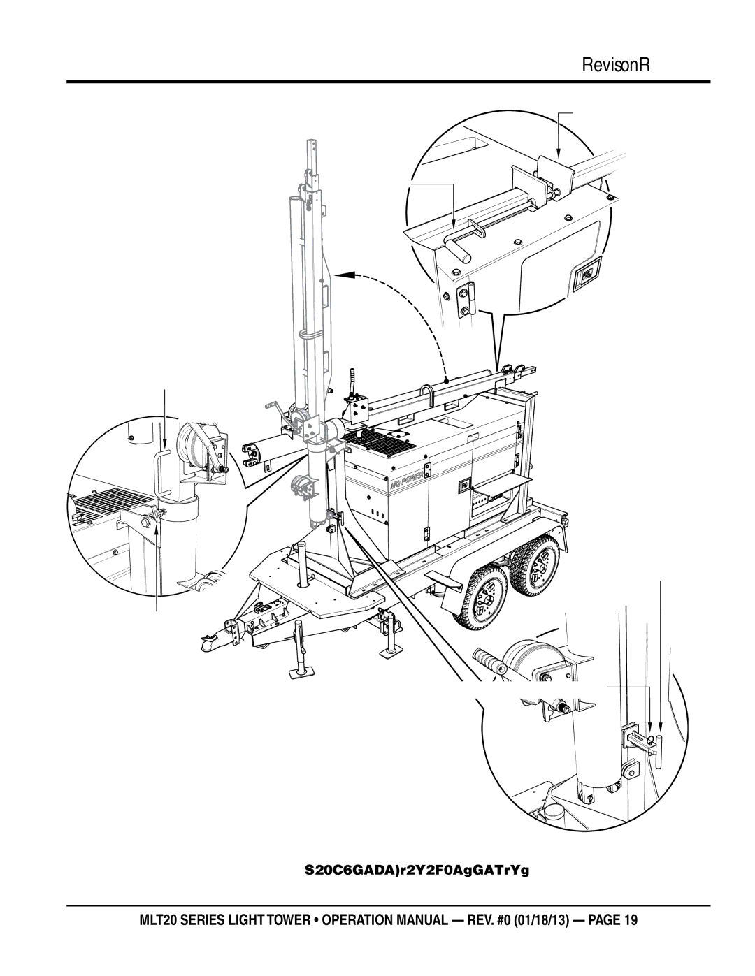 Multi Tech Equipment MLT20DCA6 operation manual Raising the Mast 