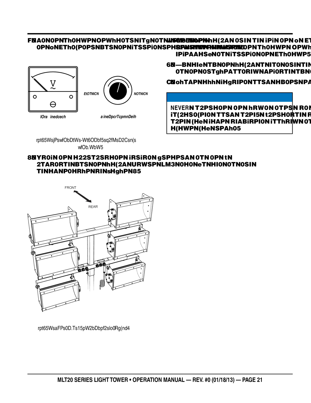 Multi Tech Equipment MLT20DCA6 operation manual Voltage Regulator Knob and AC Voltmeter 