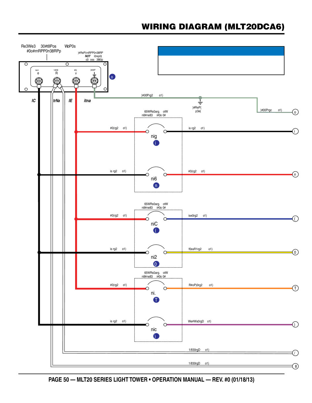 Multi Tech Equipment MLT20DCA6 operation manual Wiring Diagram mlt20dca6 