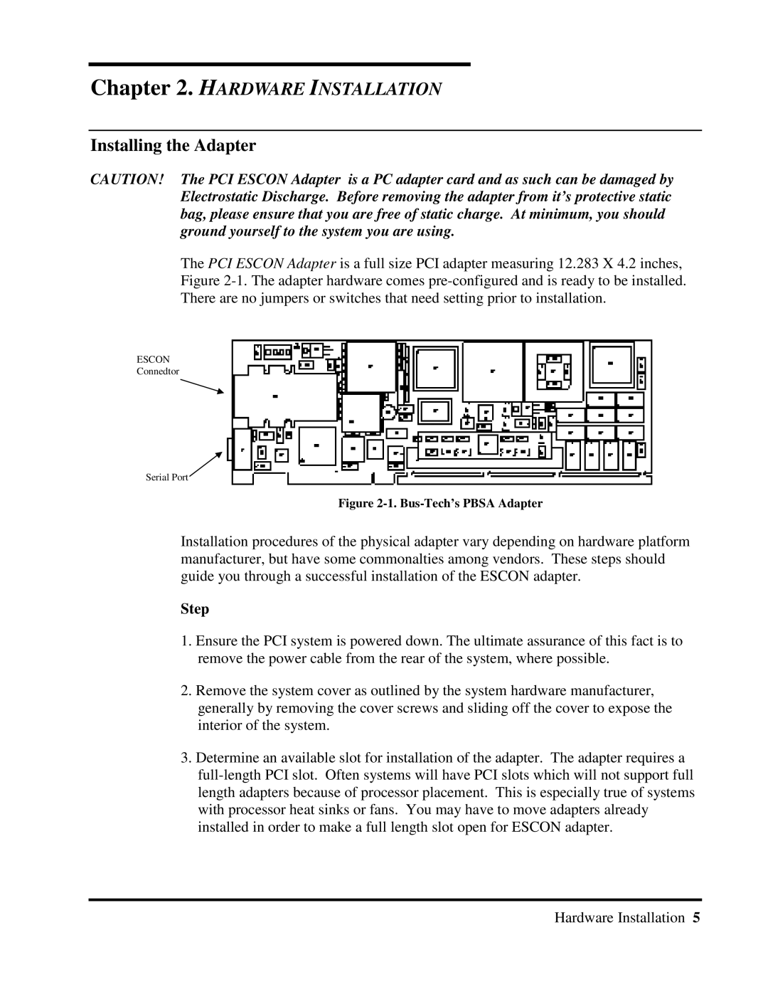 Multi-Tech Systems 40-01459-D0-001 manual Installing the Adapter, Step 