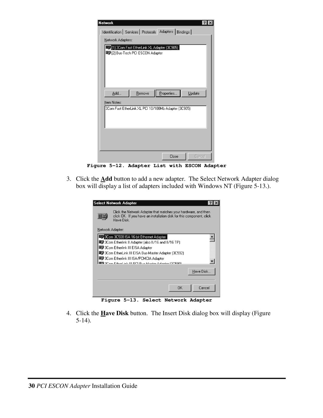 Multi-Tech Systems 40-01459-D0-001 manual Adapter List with Escon Adapter 