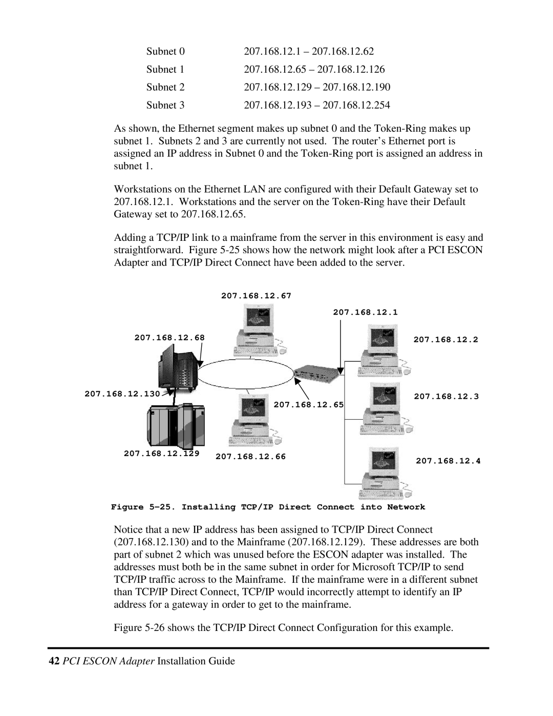 Multi-Tech Systems 40-01459-D0-001 manual Subnet 207.168.12.1 207.168.12.65 