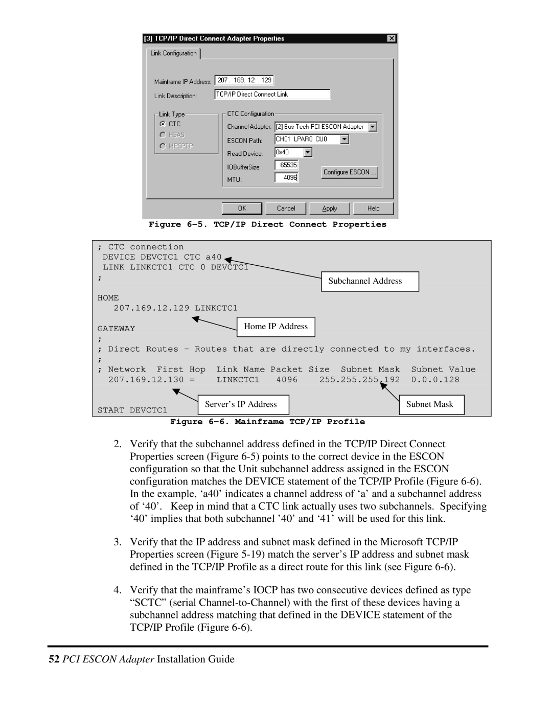 Multi-Tech Systems 40-01459-D0-001 manual Mainframe TCP/IP Profile 