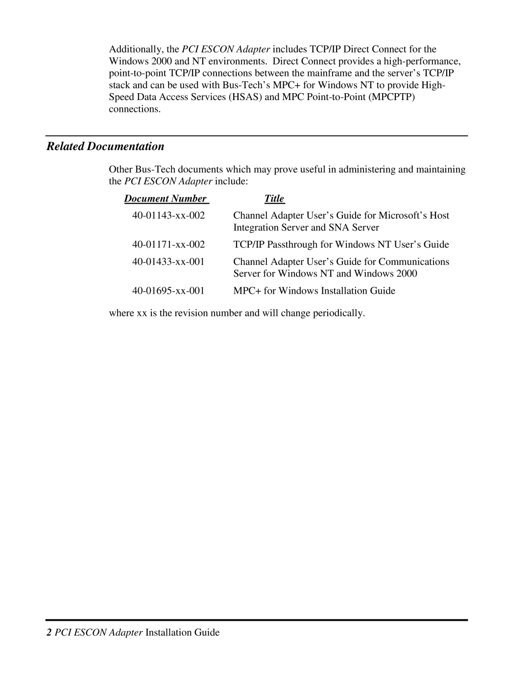 Multi-Tech Systems 40-01459-D0-001 manual Related Documentation, Document Number Title 