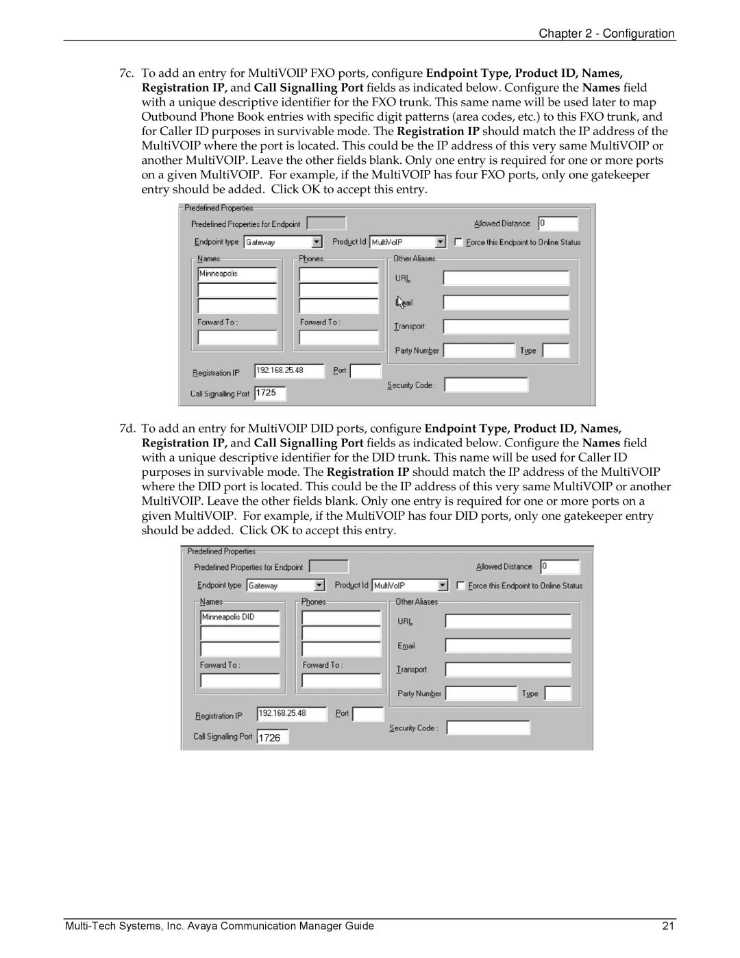 Multi-Tech Systems MVP103, 410 manual Configuration 