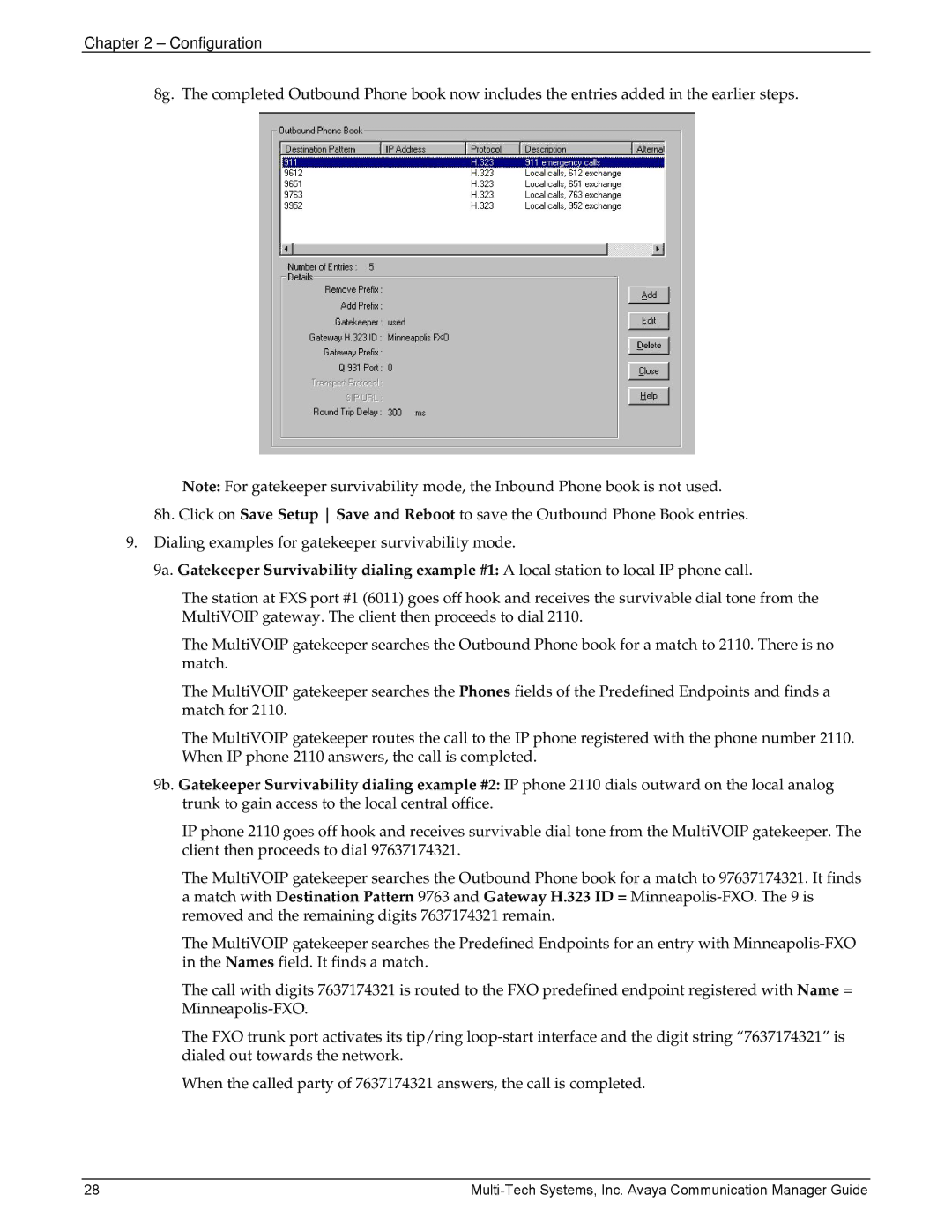 Multi-Tech Systems 410, MVP103 manual Configuration 